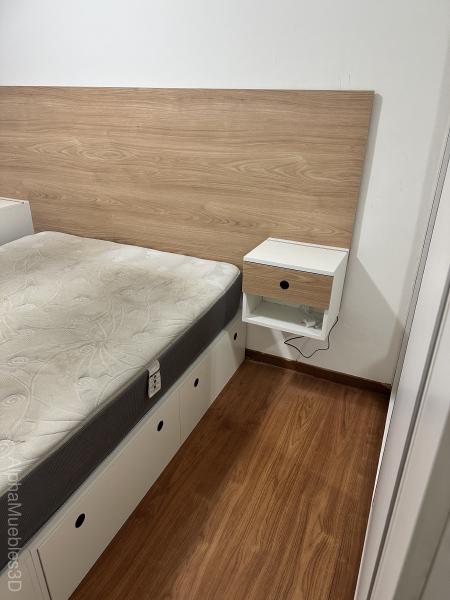 Cama Modular + Mesa Luz Integradas